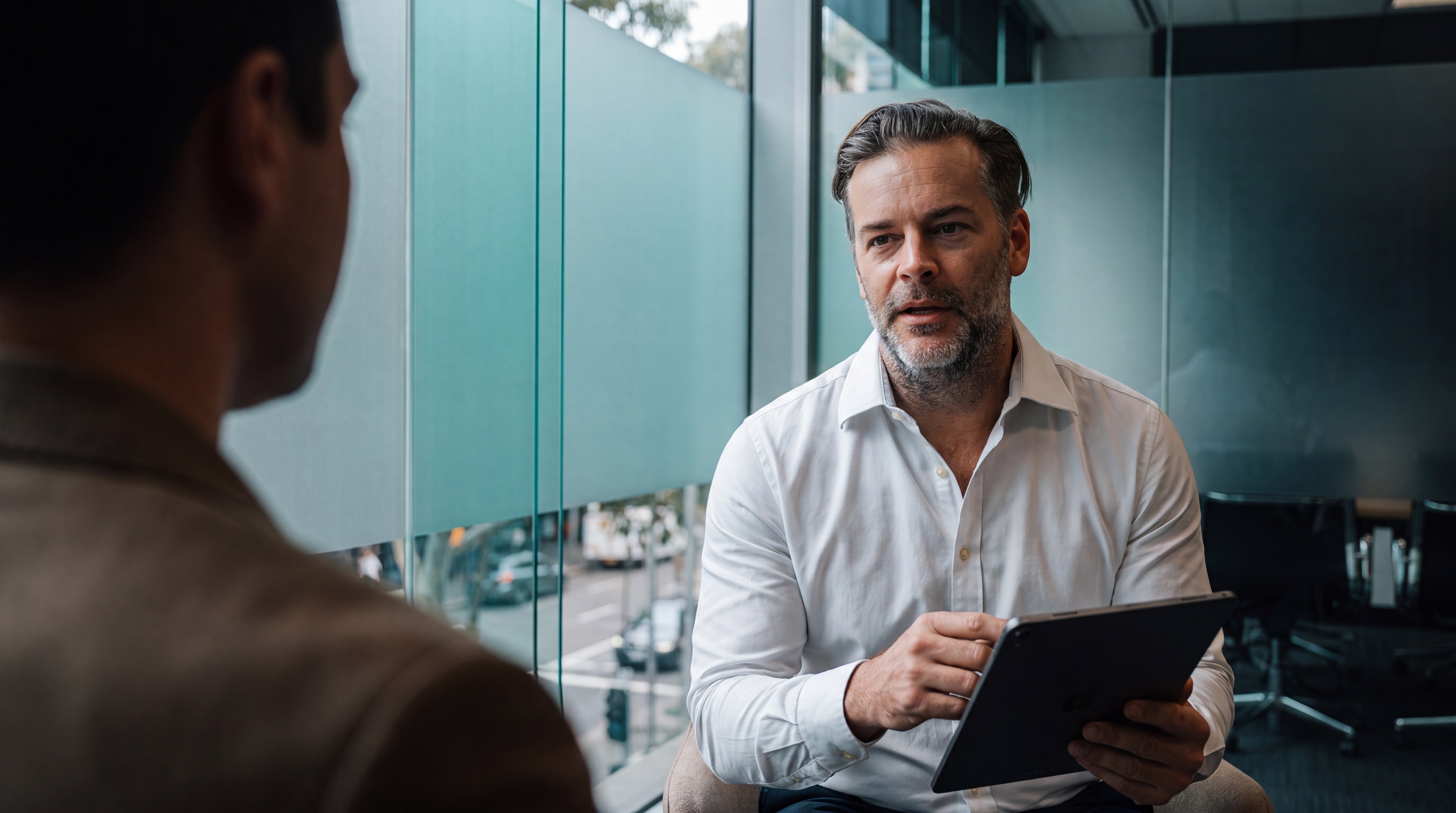 A chartered accountant leading a two-hour iKeep strategy session with a business owner